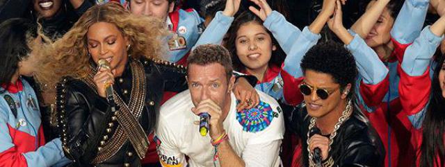 coldplay bruno mars y beyonce super bowl 2016